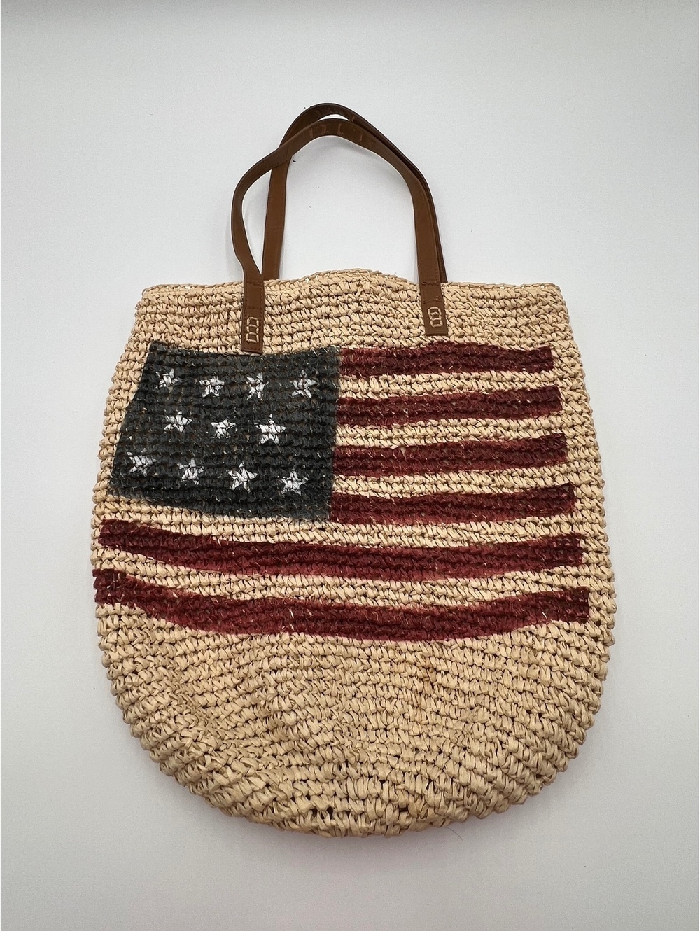 Style & Co. Americana straw tote. (SKU-0429 HB-053)